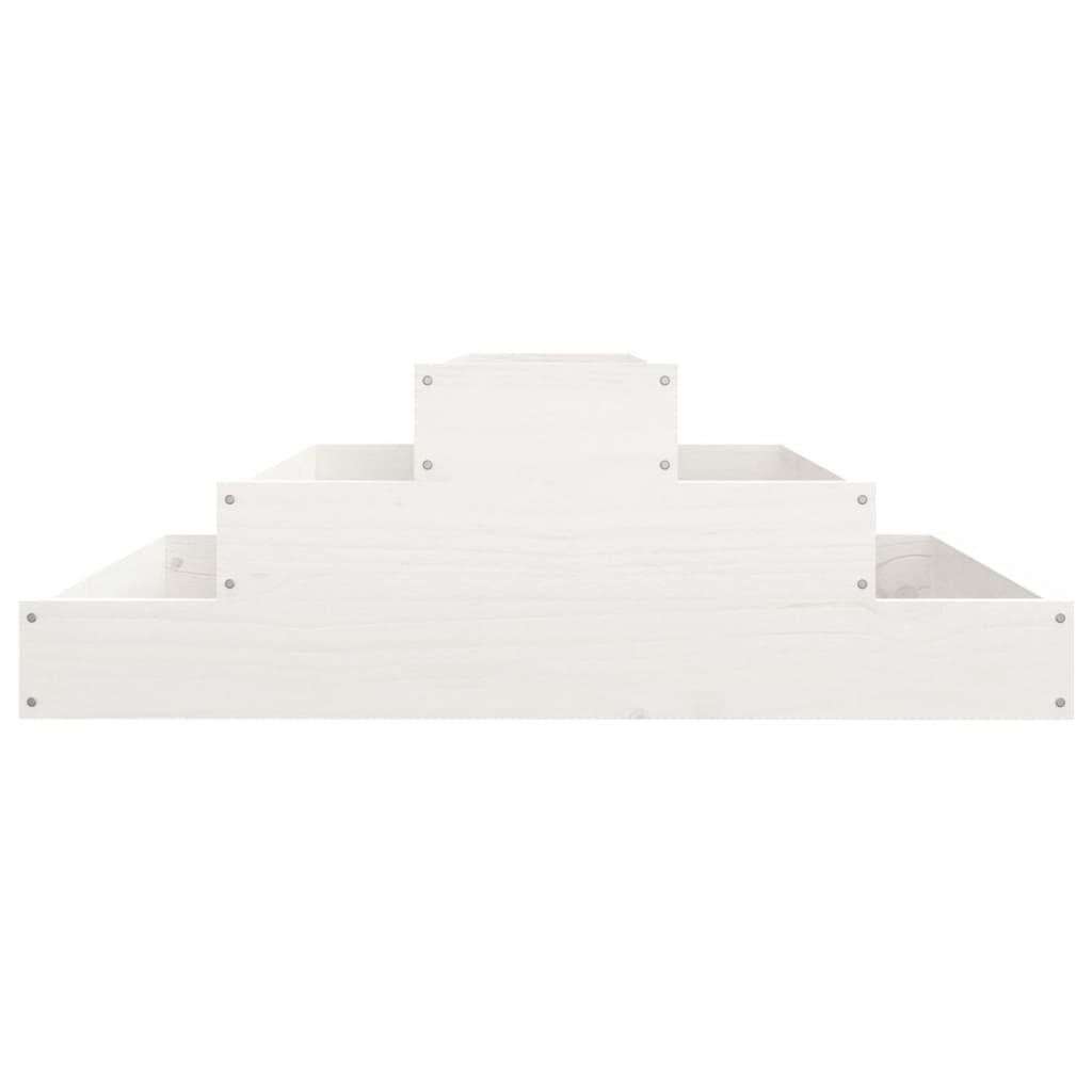 Pflanzkübel 80x80 cm Weiß Lackiert Aus Massivem Kiefernholz - Hobbyfy