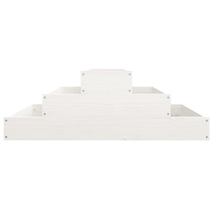 Pflanzkübel 80x80 cm Weiß Lackiert Aus Massivem Kiefernholz - Hobbyfy