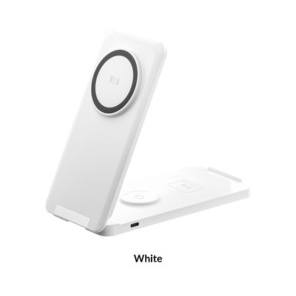 SmartStand Smartphone Ständer Mit Magnetischem Qi Ladegerät Weiß - Hobbyfy