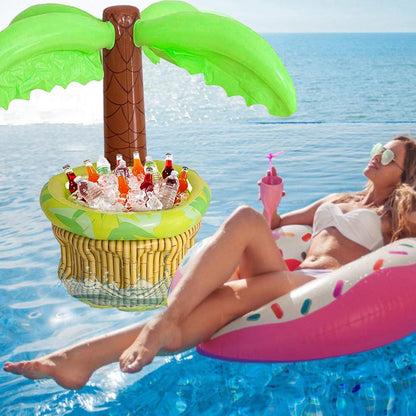 Aufblasbarer Palmenkühler Für Getränke Und Bier Eis Kübel Pool Party - Hobbyfy