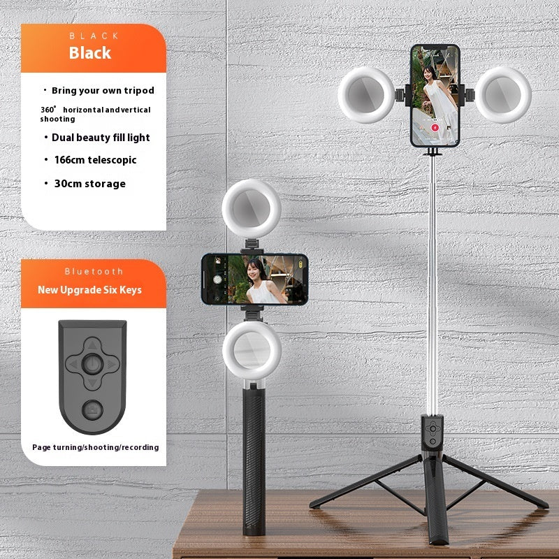 Selfie-Stativ Mit Lichtquelle – Kompakt Und Stabil - Hobbyfy