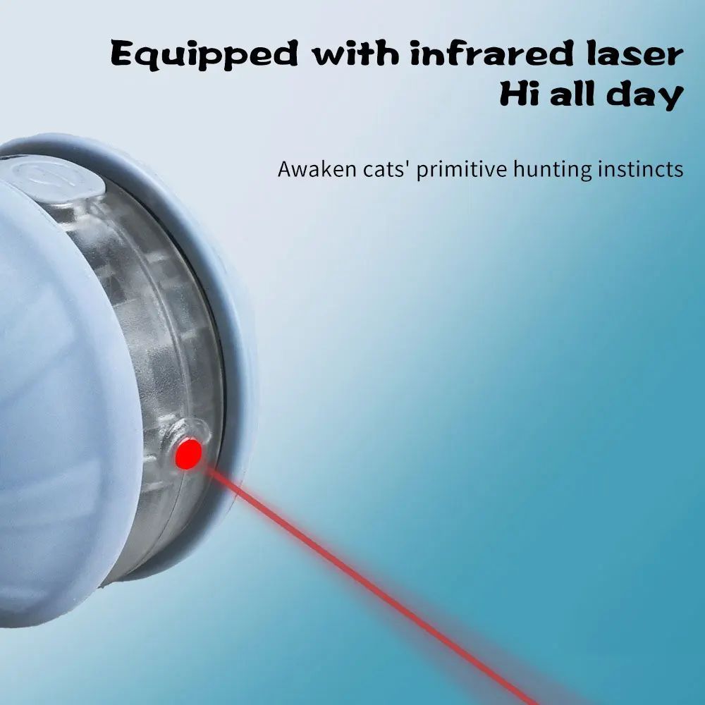 Upgrade Katzenspielzeug Autonom Rollender Ball Mit Austauschbarem Kopf Laserpointer