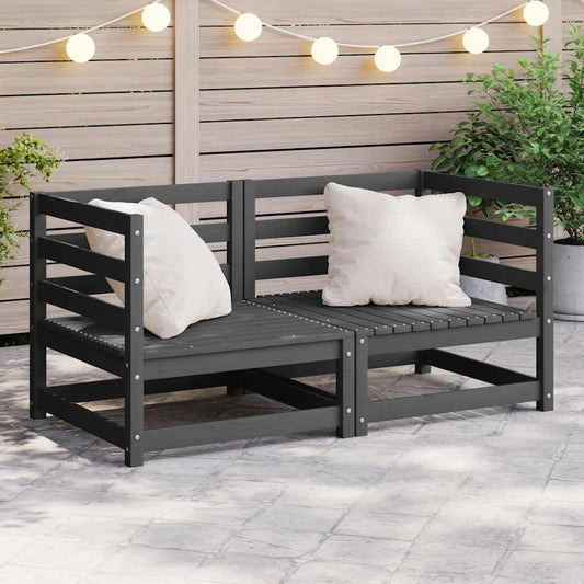 2teiliges Ecksofa Massives Kiefernholz unbehandelt - Hobbyfy