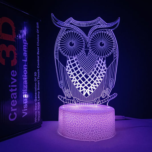 LuminaNova 3D LED Nachtlicht Aus Acryl Mit USB Farbwechsel