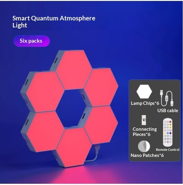 Hexagonale Smart RGB Atemlicht Soundaktiviert Wohnzimmer - Hobbyfy