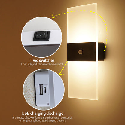 Lumina Wandlampe USB Ladelicht Berührungssensor Drei Stufen Helligkeit - Hobbyfy
