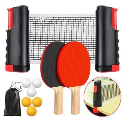 Freistehendes Tischtennis Netzständer-Set Aus Robustem Holz
