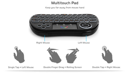 Kabellose Tastatur Mit Beleuchtung & Farbige Touch Fernbedienung - Hobbyfy