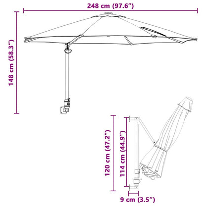 Gartenparasol Anthrazit Mit Freies Schwenk System UV Beständig - Hobbyfy