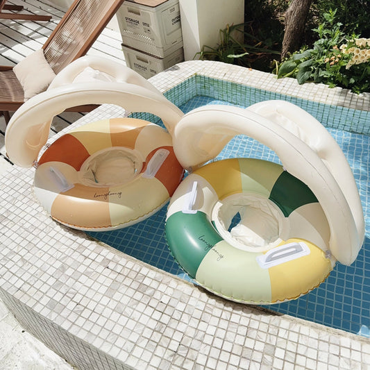 Swimming Ring Boat Sun Shade Pedestal Ring Striped Water Equipment - Hobbyfy