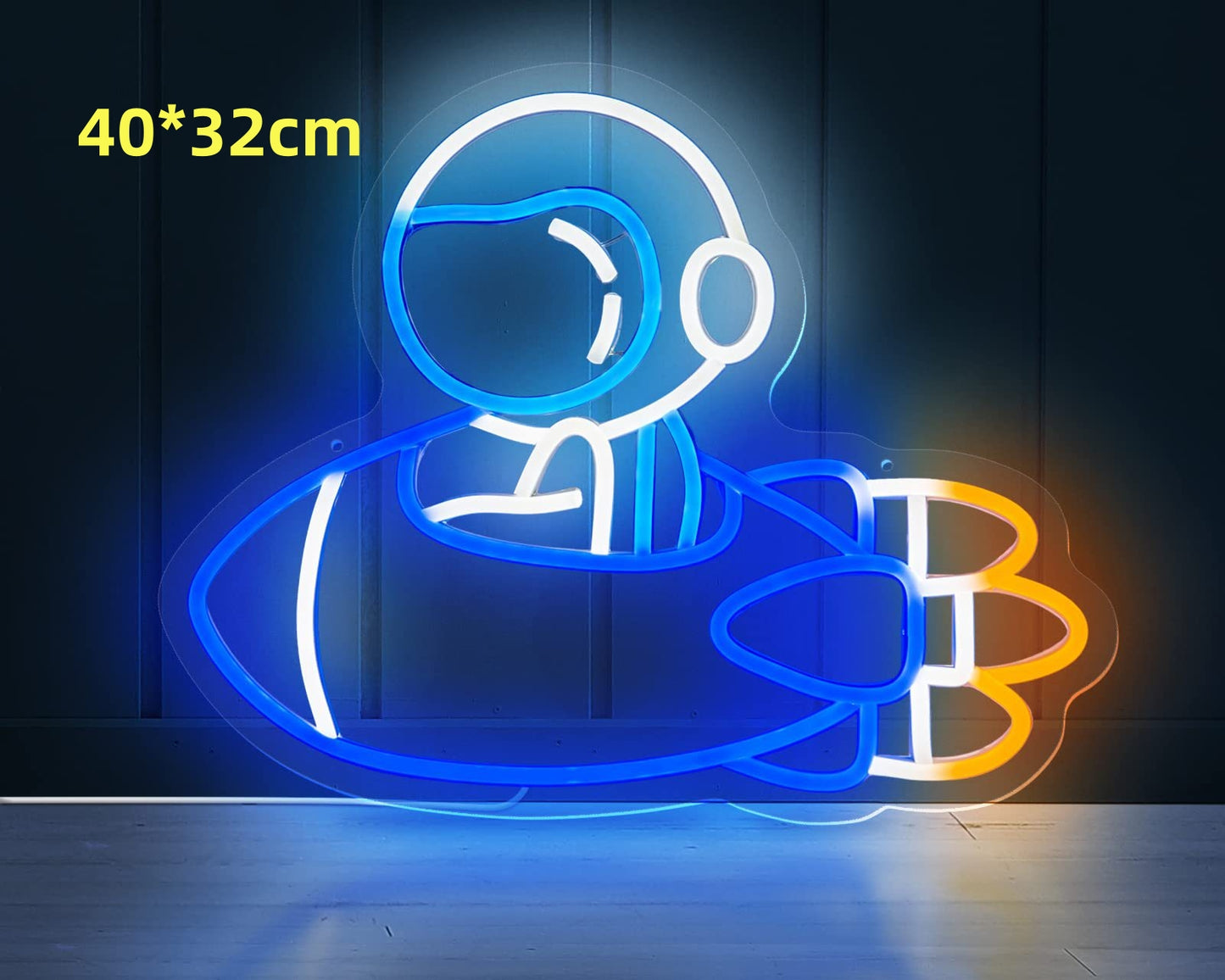 LED Neon Leuchte Wand Spaceman Planet Motiv Innen & Außen - Hobbyfy