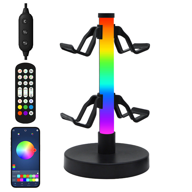LuminaTech RGB Kopfhörerhalterung Mit Display Beleuchtungseffekte - Hobbyfy