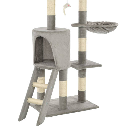 Katzen Kratzbaum 138 cm Mit Sisalpfosten Und Spielplattform - Hobbyfy