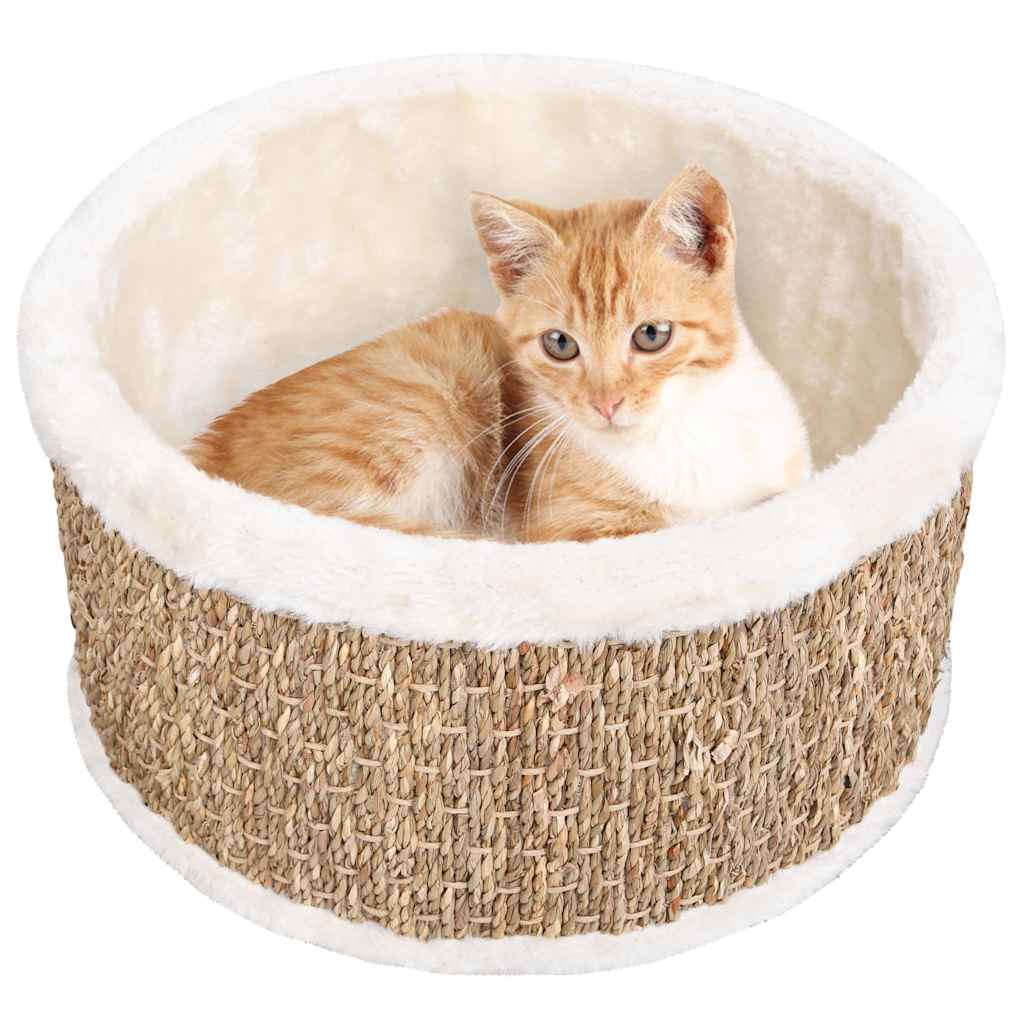 Katzenkorb Rund Seagrass 36 cm Beige - Hobbyfy