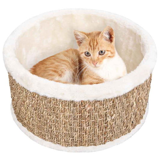 CatNest Katzenkorb Rund Seagrass 36 cm Beige
