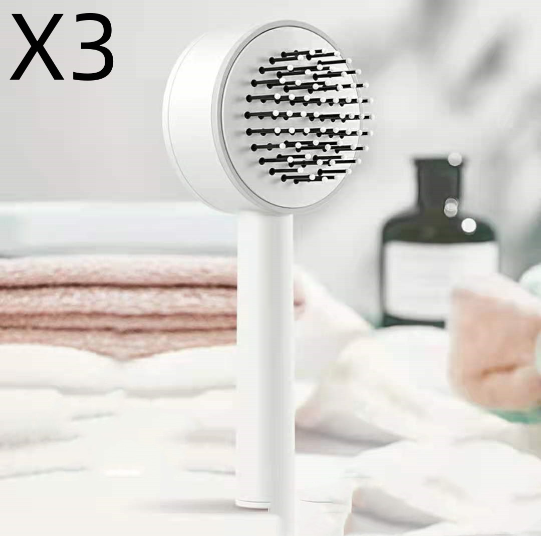 AirLux Langstiel Haarbürste Mit Luftkissen Kopfhautmassage Kompakt