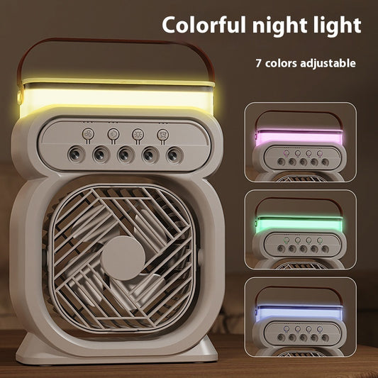 3 In 1 Portable Luftkühler Mit LED Nachtlicht - Hobbyfy