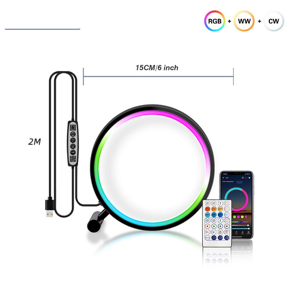 RGB Gaming Schreibtischlampe aus Aluminium – App-Steuerung