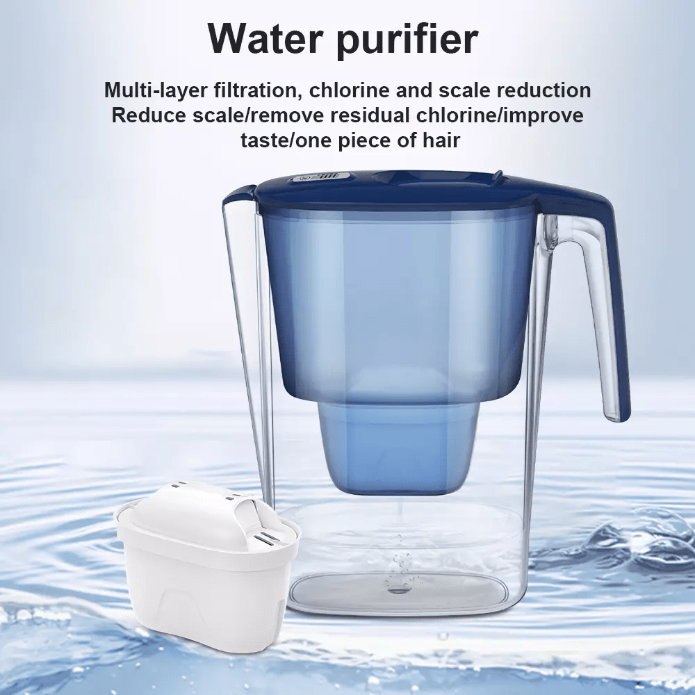 3,6 L Tragbare Wasserfilterkanne Mit Countdown Anzeige - Hobbyfy