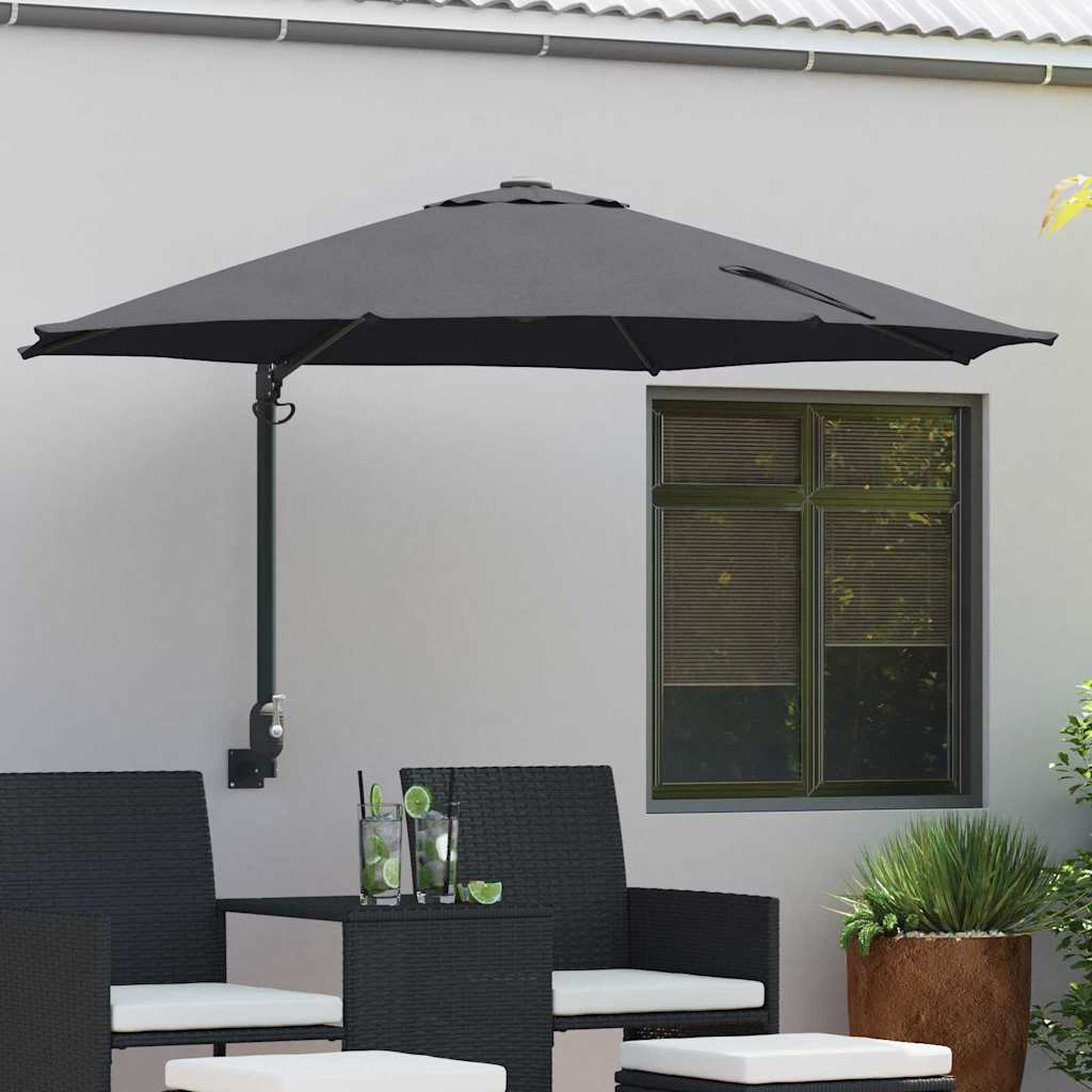 Gartenparasol Anthrazit Mit Freies Schwenk System UV Beständig - Hobbyfy