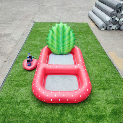 AquaJoy Ananas Luftmatratze Pool Lounge Mit Kopfstütze Getränkehalter - Hobbyfy