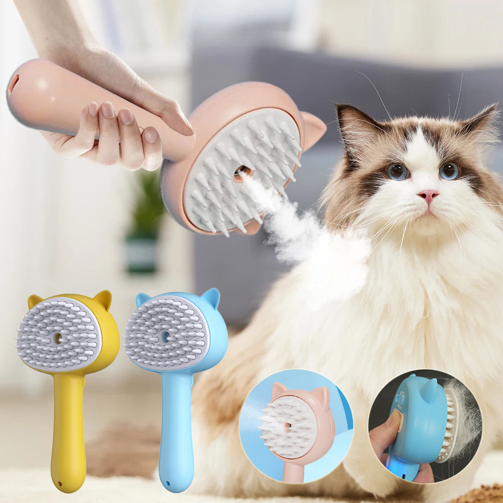 B Pet Products Selbstreinigende Katzen Und Hundebürste Gelb Blau Pink