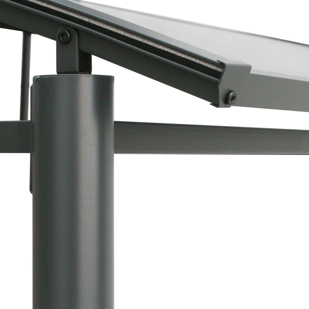 Grillpavillon Anthrazit Mit Seitenablagen 210x114x230 cm Stahl - Hobbyfy