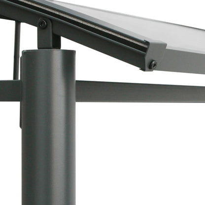 Grillpavillon Anthrazit Mit Seitenablagen 210x114x230 cm Stahl - Hobbyfy