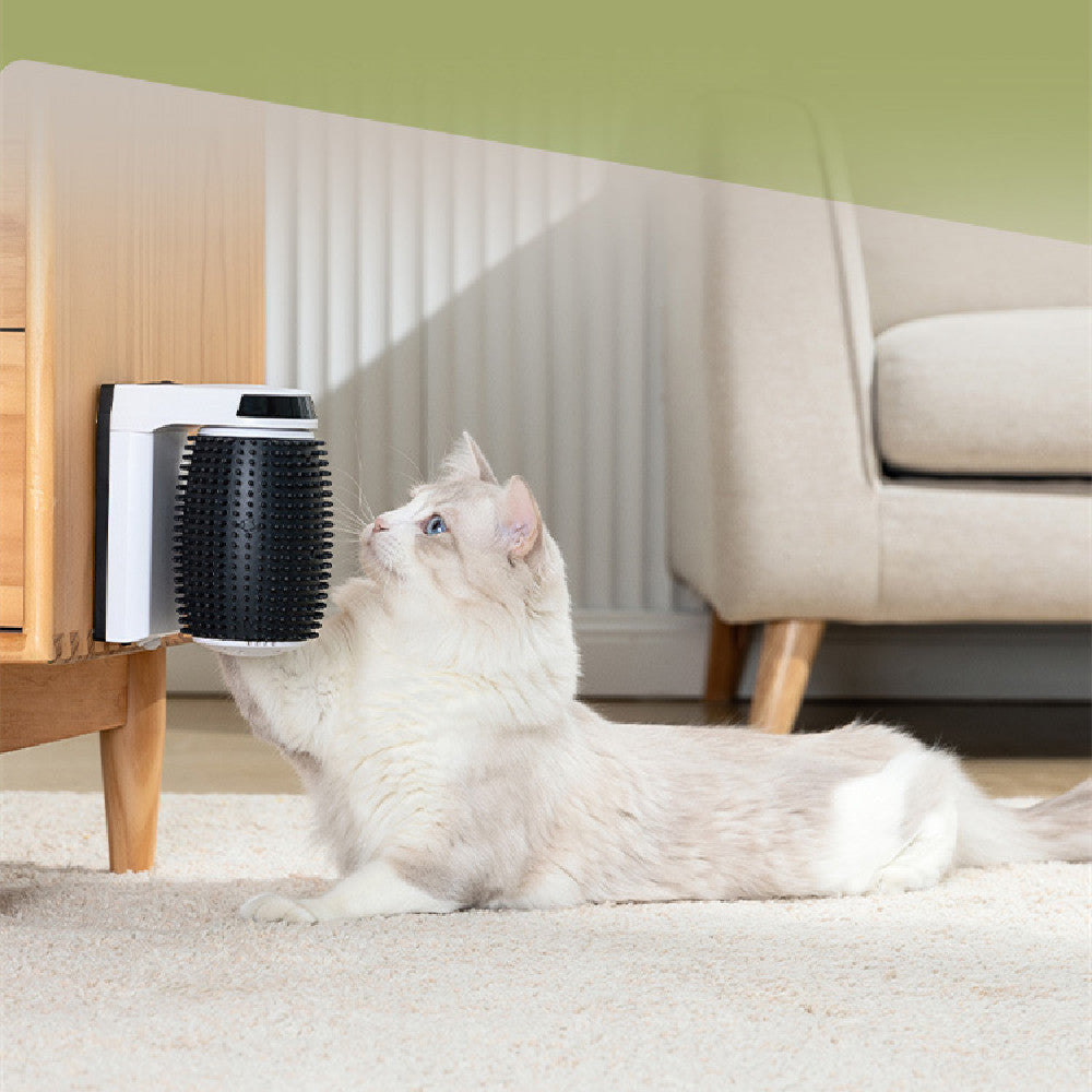 Automatischer Katzen Groomer Wand Eck Bürste Für Sanfte Fellpflege Akku-USB - Hobbyfy