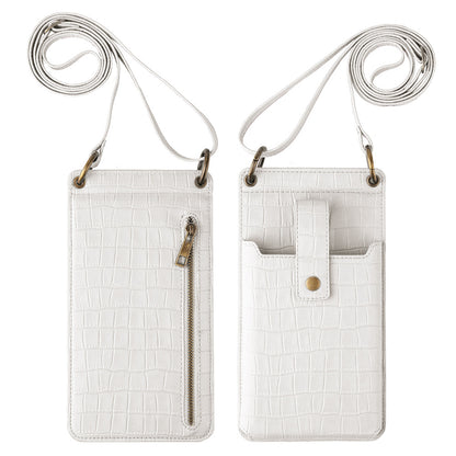 CrocoLuxe Crossbody Phone Wallet Mit Krokodilmuster Und Kartenfach Aus PU Leder Premium - Hobbyfy