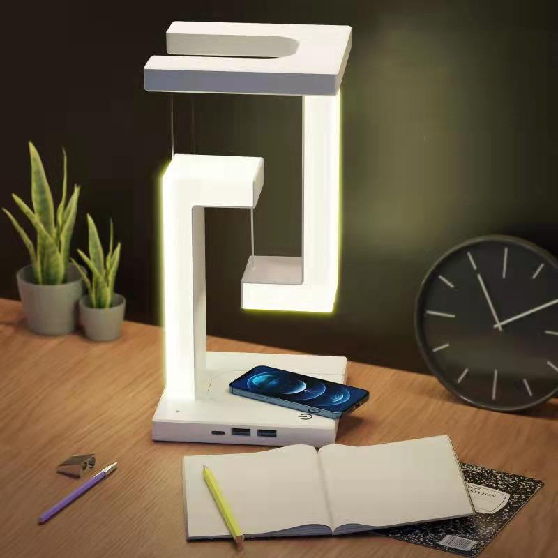 Creative Schwebende Balance Lampe Mit Kabellosem Laden Für Smartphone
