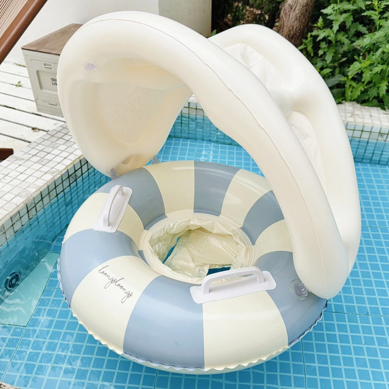 Swimming Ring Boat Sun Shade Pedestal Ring Striped Water Equipment - Hobbyfy