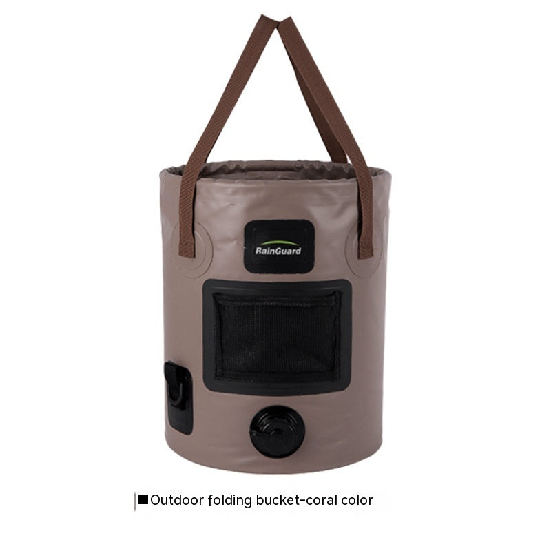 Faltbarer 25L Angler Eimer Mit Netzfach Beutelfach - Hobbyfy
