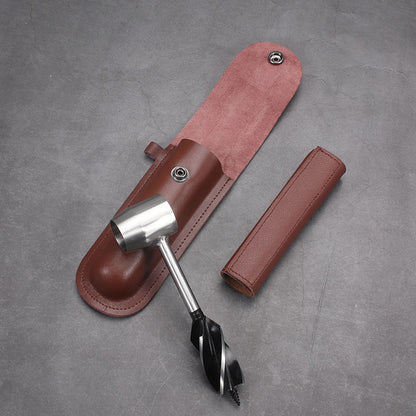 Manueller Holzbohrer Handbohrer Mit Lederhülle Und robustem Gehäuse - Hobbyfy