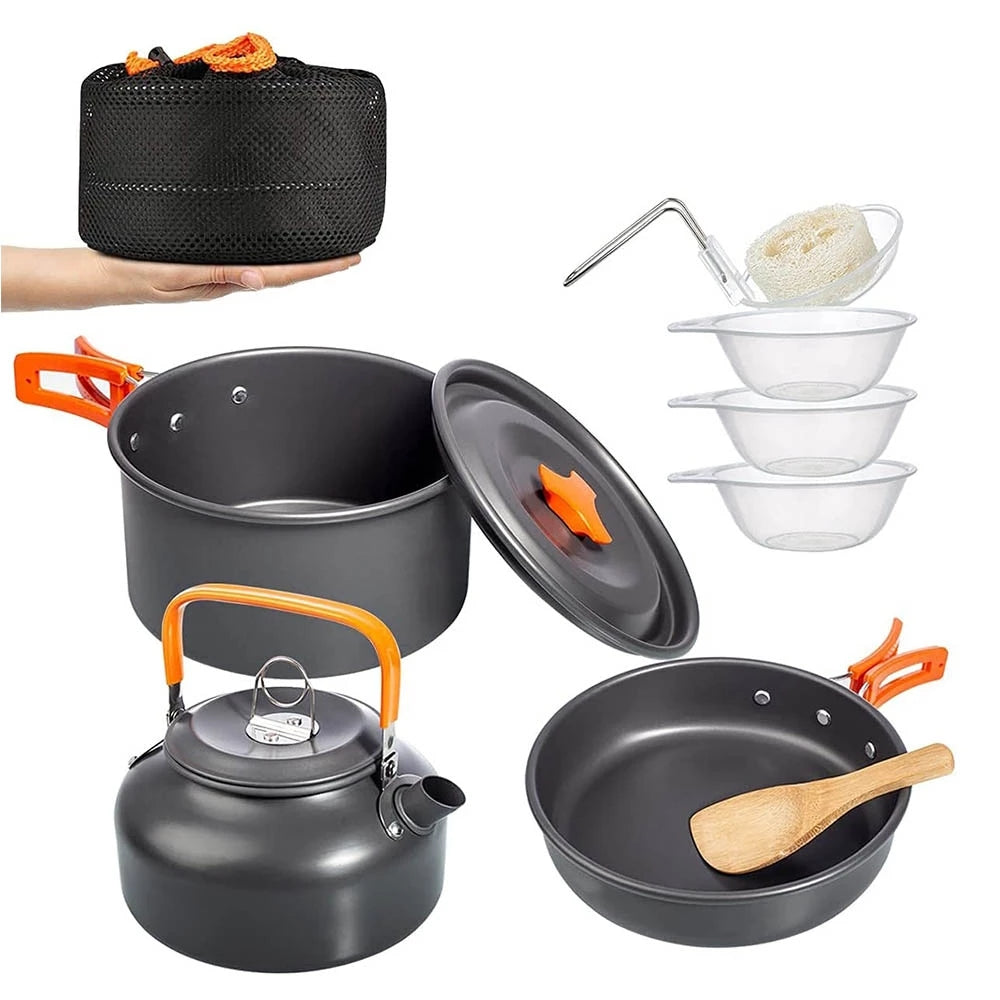 Faltbares Picknick Geschirr Aluminium Set Für 2-3 Personen - Hobbyfy