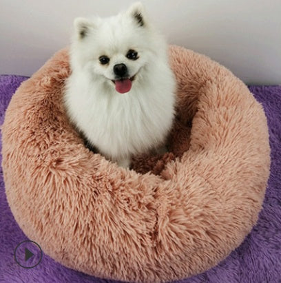 Rundes Kuschelnest Hundebett Für Kleine Hunde Kuschelkomfort - Hobbyfy