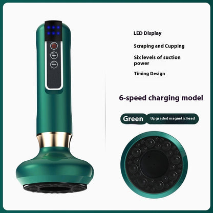 VitalPulse Beheiztes Kabelloses Scraping Massagegerät Mit Cupping Funktion Fuer Schmerz Und Stressabbau - Hobbyfy