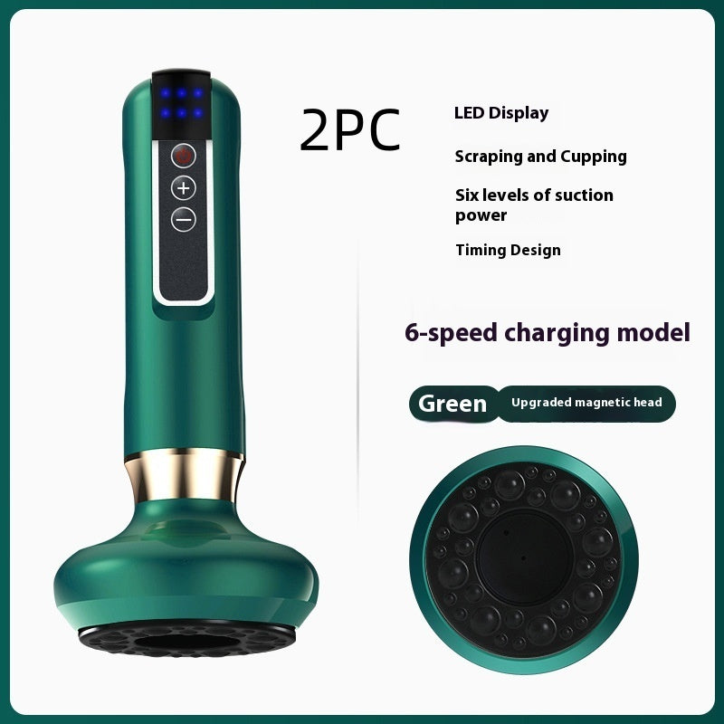 VitalPulse Beheiztes Kabelloses Scraping Massagegerät Mit Cupping Funktion Fuer Schmerz Und Stressabbau - Hobbyfy