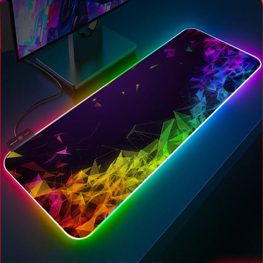 Luminous RGB LED Mouse Pad Große Schreibtischunterlage Für Gaming
