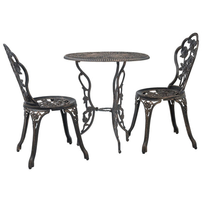 Gussaluminium Bistro-Set, 3-Teilig, Wetterfest, Standfest - Hobbyfy