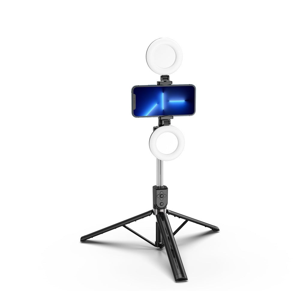 Selfie-Stativ Mit Lichtquelle – Kompakt Und Stabil - Hobbyfy