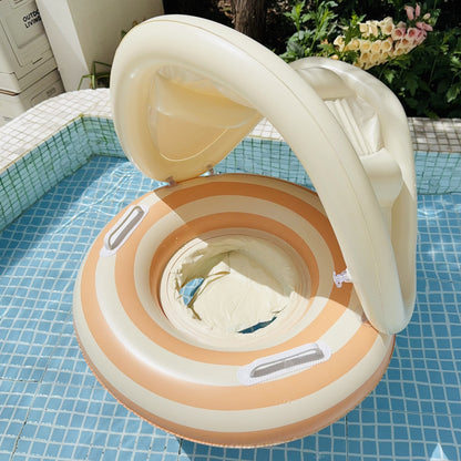 Swimming Ring Boat Sun Shade Pedestal Ring Striped Water Equipment - Hobbyfy