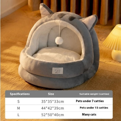 Cat Nest Four Seasons Universal Winter Warm Closed - Hobbyfy