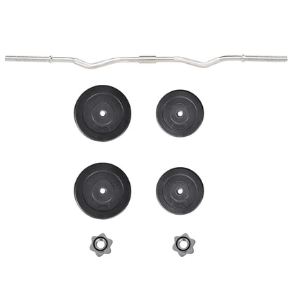 Kurzhantelset Mit Curlstange Und Gewichtsscheiben Gesamtgewicht 30 Kg - Hobbyfy