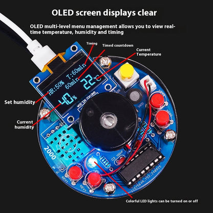 DIY Kit USB Befeuchter  Mit OLED Anzeige Temp Luftfeuchtigkeit