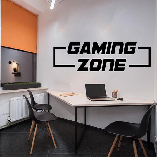 GamingCarved Wandaufkleber Gaming Zone Muster 35 x 120 cm Schwarz - Hobbyfy