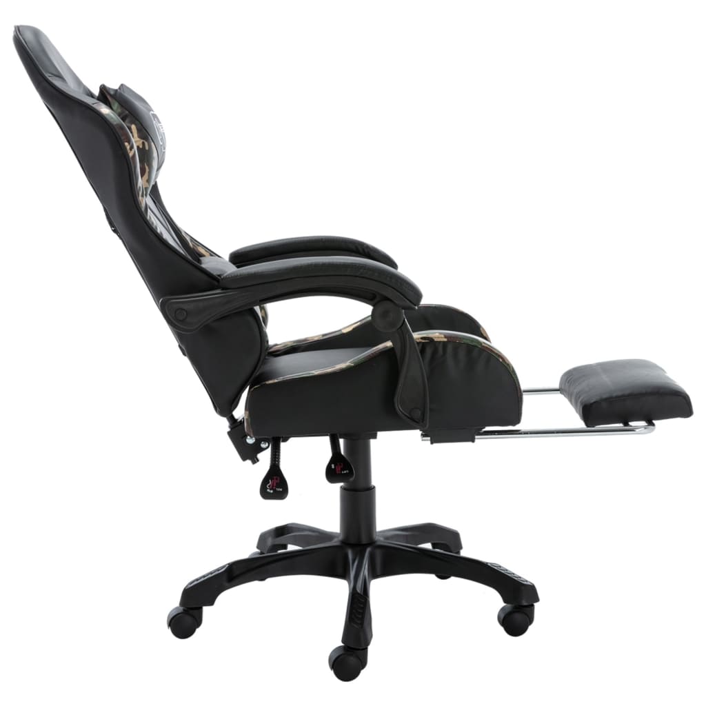 Gaming Chair Mit Fußstütze Camouflage Kunstleder - Hobbyfy