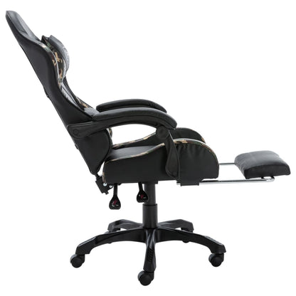 Gaming Chair Mit Fußstütze Camouflage Kunstleder - Hobbyfy