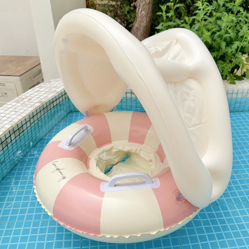 Swimming Ring Boat Sun Shade Pedestal Ring Striped Water Equipment - Hobbyfy
