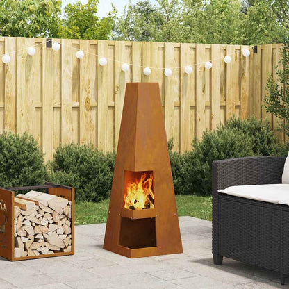 Feuerstelle Wetterfestes Stahlgehäuse 35 cm Garten Terrasse - Hobbyfy